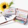 Palette PASTEL 1O couleurs pastels extra-fines véganes artisanales irisées